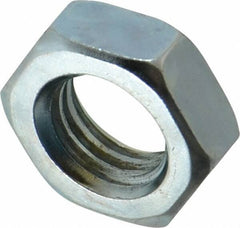 Value Collection - 9/16-12 UNC Steel Right Hand Hex Jam Nut - 7/16" Across Flats, 5/16" High, Zinc-Plated Finish - USA Tool & Supply