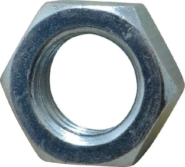 Value Collection - 1-8 UNC Steel Right Hand Hex Jam Nut - 1-1/2" Across Flats, 0.5469" High, Zinc-Plated Finish - USA Tool & Supply