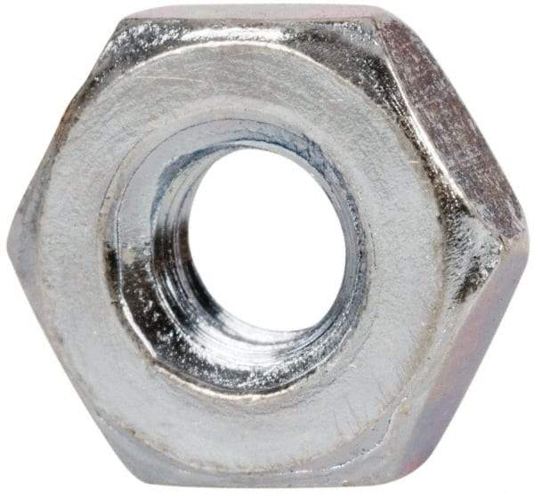 Value Collection - 7/16-20 UNF Steel Right Hand Hex Jam Nut - 11/16" Across Flats, 1/4" High, Zinc-Plated Finish - USA Tool & Supply