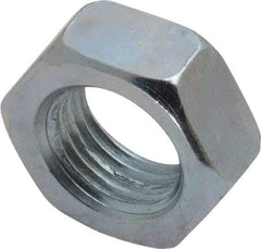 Value Collection - 1/2-20 UNF Steel Right Hand Hex Jam Nut - 3/4" Across Flats, 5/16" High, Zinc-Plated Finish - USA Tool & Supply