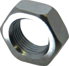 Value Collection - 7/8-14 UN Steel Right Hand Hex Jam Nut - 1-5/16" Across Flats, 31/64" High, Zinc-Plated Finish - USA Tool & Supply