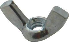 Value Collection - #6-32 UNC, Zinc Plated, Steel Standard Wing Nut - 0.72" Wing Span, 0.41" Wing Span - USA Tool & Supply