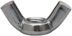 Value Collection - 3/8-16 UNC, Zinc Plated, Steel Standard Wing Nut - 1.44" Wing Span, 0.79" Wing Span - USA Tool & Supply