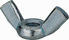 Value Collection - 7/16-14 UNC, Zinc Plated, Steel Standard Wing Nut - 1.94" Wing Span, 1" Wing Span - USA Tool & Supply