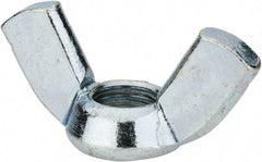 Value Collection - 5/16-24 UNF, Zinc Plated, Steel Standard Wing Nut - 1-1/4" Wing Span, 0.66" Wing Span - USA Tool & Supply