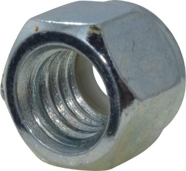 Value Collection - 3/8-16 UNC Grade 2 Hex Lock Nut with Nylon Insert - 9/16" Width Across Flats, 15/32" High, Zinc-Plated Finish - USA Tool & Supply