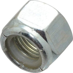 Value Collection - 1/2-20 UNF Grade 2 Hex Lock Nut with Nylon Insert - 3/4" Width Across Flats, 39/64" High, Zinc-Plated Finish - USA Tool & Supply