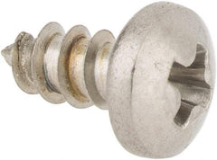 Value Collection - #4 Pan Head Phillips Sheet Metal Screw - Stainless Steel, 1/4" Length Under Head, Grade 18-8 - USA Tool & Supply