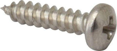 Value Collection - #4 Pan Head Phillips Sheet Metal Screw - Stainless Steel, 1/2" Length Under Head, Grade 18-8 - USA Tool & Supply