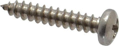 Value Collection - #4 Pan Head Phillips Sheet Metal Screw - Stainless Steel, 5/8" Length Under Head, Grade 18-8 - USA Tool & Supply