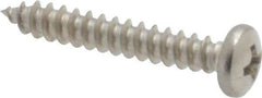 Value Collection - #4 Pan Head Phillips Sheet Metal Screw - Stainless Steel, 3/4" Length Under Head, Grade 18-8 - USA Tool & Supply