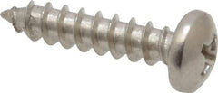 Value Collection - #8 Pan Head Phillips Sheet Metal Screw - Stainless Steel, 3/4" Length Under Head, Grade 18-8 - USA Tool & Supply