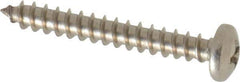 Value Collection - #8 Pan Head Phillips Sheet Metal Screw - Stainless Steel, 1-1/4" Length Under Head, Grade 18-8 - USA Tool & Supply