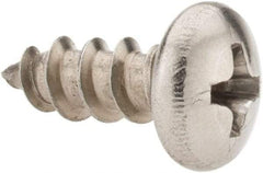 Value Collection - #10 Pan Head Phillips Sheet Metal Screw - Stainless Steel, 1/2" Length Under Head, Grade 18-8 - USA Tool & Supply