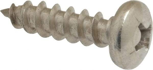 Value Collection - #10 Pan Head Phillips Sheet Metal Screw - Stainless Steel, 3/4" Length Under Head, Grade 18-8 - USA Tool & Supply