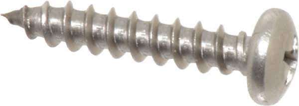 Value Collection - #10 Pan Head Phillips Sheet Metal Screw - Stainless Steel, 1" Length Under Head, Grade 18-8 - USA Tool & Supply