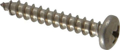 Value Collection - #10 Pan Head Phillips Sheet Metal Screw - Stainless Steel, 1-1/4" Length Under Head, Grade 18-8 - USA Tool & Supply