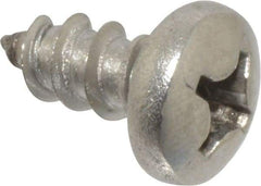 Value Collection - #12 Pan Head Phillips Sheet Metal Screw - Stainless Steel, 1/2" Length Under Head, Grade 18-8 - USA Tool & Supply