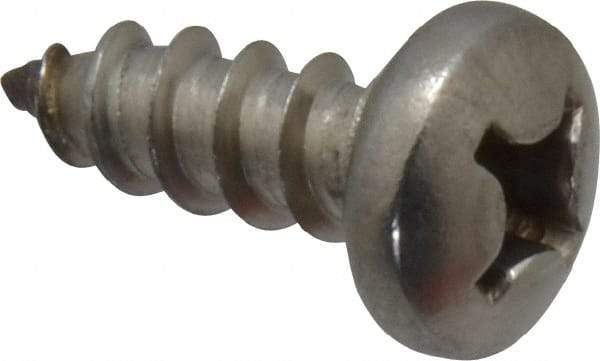 Value Collection - #12 Pan Head Phillips Sheet Metal Screw - Stainless Steel, 5/8" Length Under Head, Grade 18-8 - USA Tool & Supply