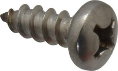 Value Collection - #12 Pan Head Phillips Sheet Metal Screw - Stainless Steel, 5/8" Length Under Head, Grade 18-8 - USA Tool & Supply