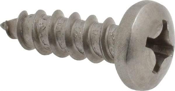 Value Collection - #12 Pan Head Phillips Sheet Metal Screw - Stainless Steel, 3/4" Length Under Head, Grade 18-8 - USA Tool & Supply
