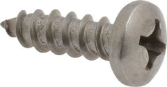 Value Collection - #12 Pan Head Phillips Sheet Metal Screw - Stainless Steel, 3/4" Length Under Head, Grade 18-8 - USA Tool & Supply