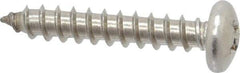 Value Collection - #12 Pan Head Phillips Sheet Metal Screw - Stainless Steel, 1-1/4" Length Under Head, Grade 18-8 - USA Tool & Supply