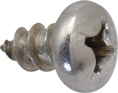 Value Collection - #14 Pan Head Phillips Sheet Metal Screw - Stainless Steel, 1/2" Length Under Head, Grade 18-8 - USA Tool & Supply