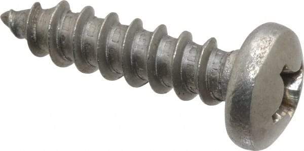 Value Collection - #14 Pan Head Phillips Sheet Metal Screw - Stainless Steel, 1" Length Under Head, Grade 18-8 - USA Tool & Supply