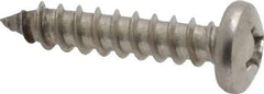 Value Collection - #14 Pan Head Phillips Sheet Metal Screw - Stainless Steel, 1-1/4" Length Under Head, Grade 18-8 - USA Tool & Supply