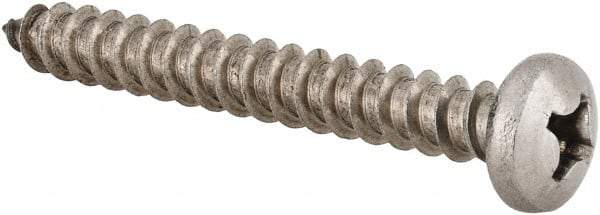 Value Collection - #14 Pan Head Phillips Sheet Metal Screw - Stainless Steel, 2" Length Under Head, Grade 18-8 - USA Tool & Supply