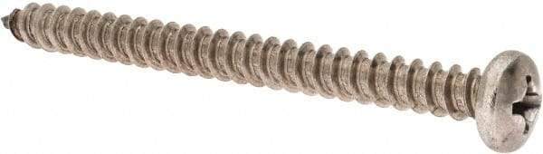 Value Collection - #14 Pan Head Phillips Sheet Metal Screw - Stainless Steel, 3" Length Under Head, Grade 18-8 - USA Tool & Supply