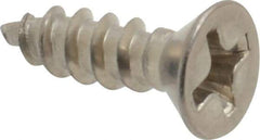 Value Collection - #6 Flat Head Phillips Sheet Metal Screw - Stainless Steel, 1/2" OAL, Grade 18-8 - USA Tool & Supply