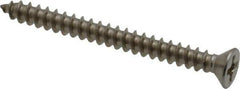 Value Collection - #6 Flat Head Phillips Sheet Metal Screw - Stainless Steel, 1-1/2" OAL, Grade 18-8 - USA Tool & Supply