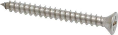 Value Collection - #8 Flat Head Phillips Sheet Metal Screw - Stainless Steel, 1-1/2" OAL, Grade 18-8 - USA Tool & Supply