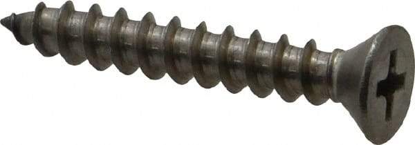 Value Collection - #10 Flat Head Phillips Sheet Metal Screw - Stainless Steel, 1-1/4" OAL, Grade 18-8 - USA Tool & Supply