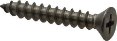 Value Collection - #10 Flat Head Phillips Sheet Metal Screw - Stainless Steel, 1-1/4" OAL, Grade 18-8 - USA Tool & Supply