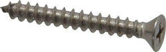 Value Collection - #10 Flat Head Phillips Sheet Metal Screw - Stainless Steel, 1-1/2" OAL, Grade 18-8 - USA Tool & Supply