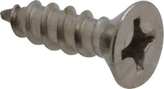 Value Collection - #12 Flat Head Phillips Sheet Metal Screw - Stainless Steel, 3/4" OAL, Grade 18-8 - USA Tool & Supply