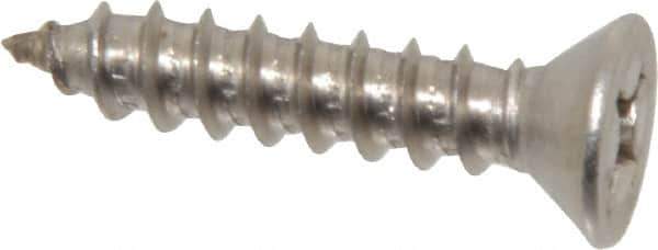 Value Collection - #14 Flat Head Phillips Sheet Metal Screw - Stainless Steel, 1-1/4" OAL, ASME B18.6.3, Grade 18-8 - USA Tool & Supply