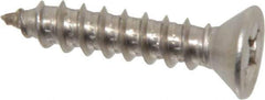 Value Collection - #14 Flat Head Phillips Sheet Metal Screw - Stainless Steel, 1-1/4" OAL, ASME B18.6.3, Grade 18-8 - USA Tool & Supply