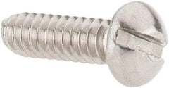 Value Collection - #4-40 UNC, 3/8" Length Under Head Slotted Drive Machine Screw - Round Head, Grade 18-8 Stainless Steel, Uncoated, Without Washer - USA Tool & Supply