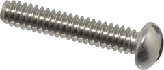 Value Collection - #4-40 UNC, 5/8" Length Under Head Slotted Drive Machine Screw - Round Head, Grade 18-8 Stainless Steel, Uncoated, Without Washer - USA Tool & Supply