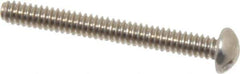Value Collection - #4-40 UNC, 1" Length Under Head Slotted Drive Machine Screw - Round Head, Grade 18-8 Stainless Steel, Uncoated, Without Washer - USA Tool & Supply
