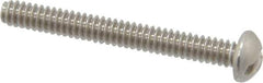 Value Collection - #6-32 UNC, 1-1/4" Length Under Head Slotted Drive Machine Screw - Round Head, Grade 18-8 Stainless Steel, Uncoated, Without Washer - USA Tool & Supply