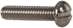 Value Collection - #8-32 UNC, 3/4" Length Under Head Slotted Drive Machine Screw - Round Head, Grade 18-8 Stainless Steel, Uncoated, Without Washer - USA Tool & Supply