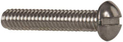 Value Collection - #8-32 UNC, 7/8" Length Under Head Slotted Drive Machine Screw - Round Head, Grade 18-8 Stainless Steel, Uncoated, Without Washer - USA Tool & Supply