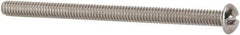 Value Collection - #8-32 UNC, 2-1/2" Length Under Head Slotted Drive Machine Screw - Round Head, Grade 18-8 Stainless Steel, Uncoated, Without Washer - USA Tool & Supply