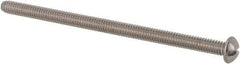 Value Collection - #8-32 UNC, 3" Length Under Head Slotted Drive Machine Screw - Round Head, Grade 18-8 Stainless Steel, Uncoated, Without Washer - USA Tool & Supply