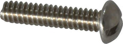 Value Collection - #10-24 UNC, 7/8" Length Under Head Slotted Drive Machine Screw - Round Head, Grade 18-8 Stainless Steel, Uncoated, Without Washer - USA Tool & Supply